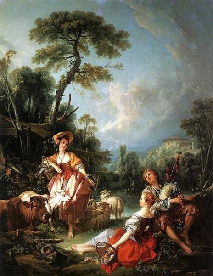 Francois Boucher A Summer Pastoral China oil painting art